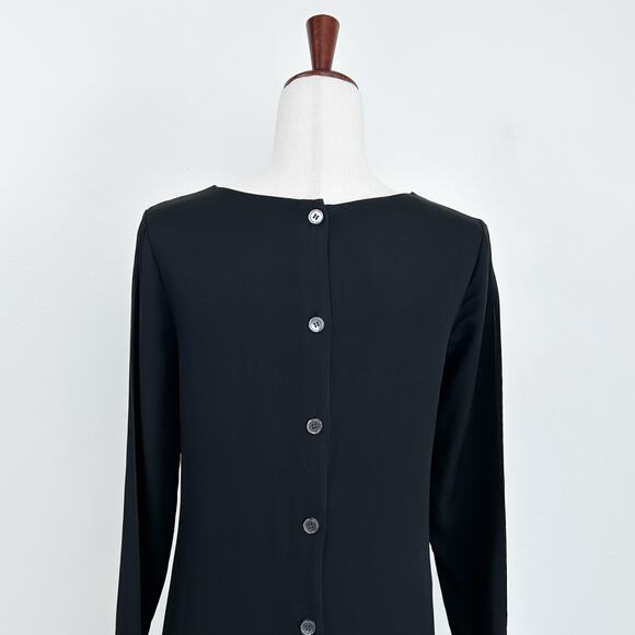 Theory Grainne 100% Silk Button Back Shift Dress - Picture 4 of 13